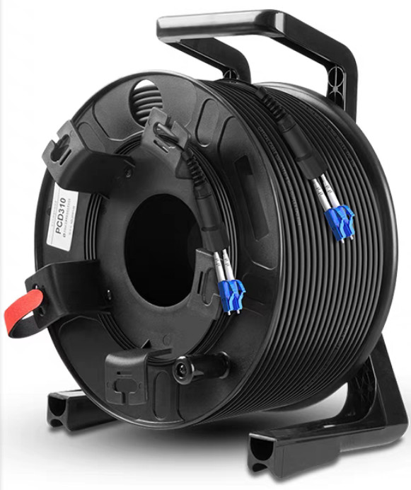 Brand-new 500M LC-LC Outdoor Armored SM 2 Strands with Fiber Tactical Cable Reel