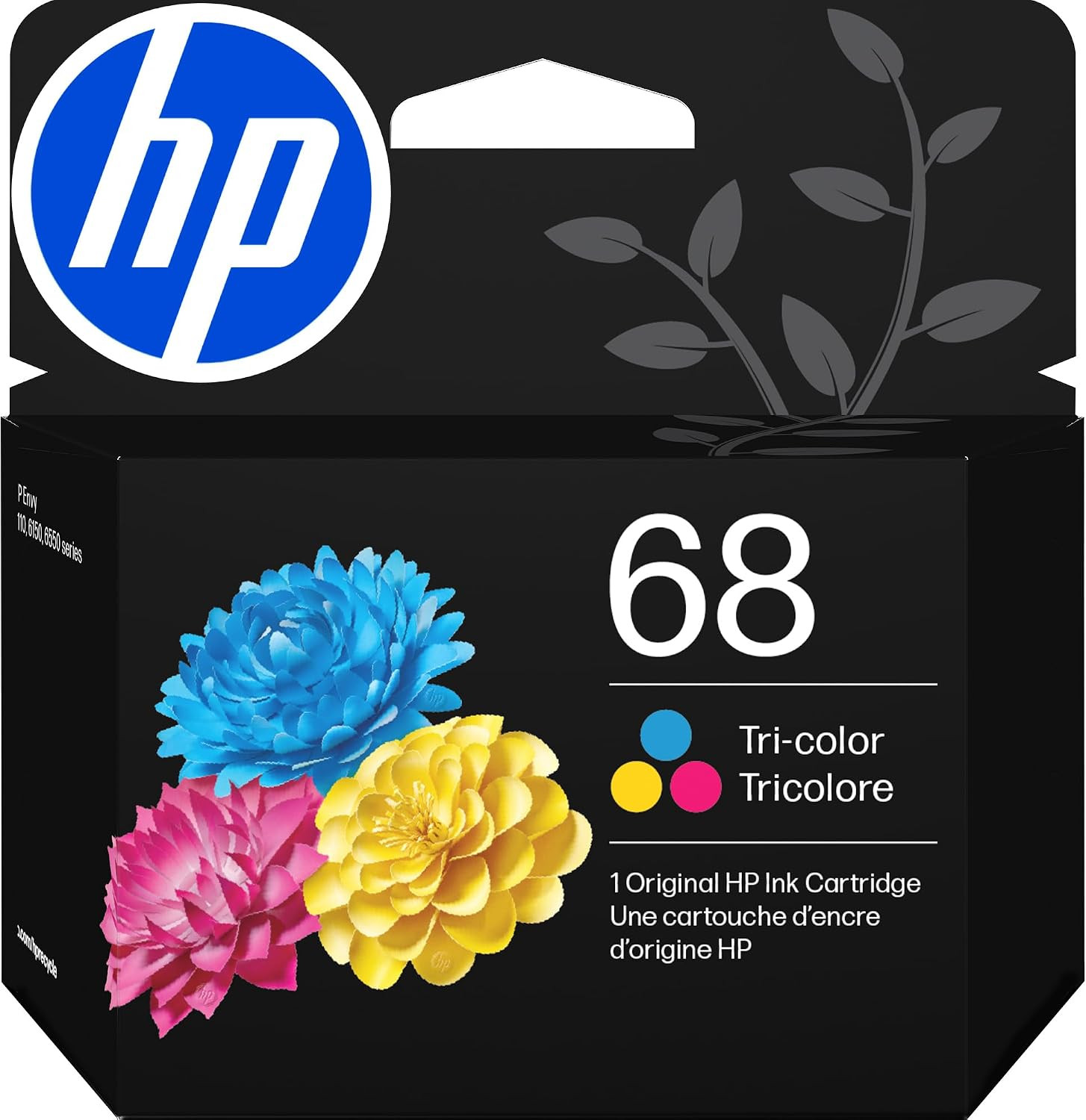 HP 68 Tri-Color Ink Cartridge | Works with Envy 6100E, 6500E Series | 7FP20TN |