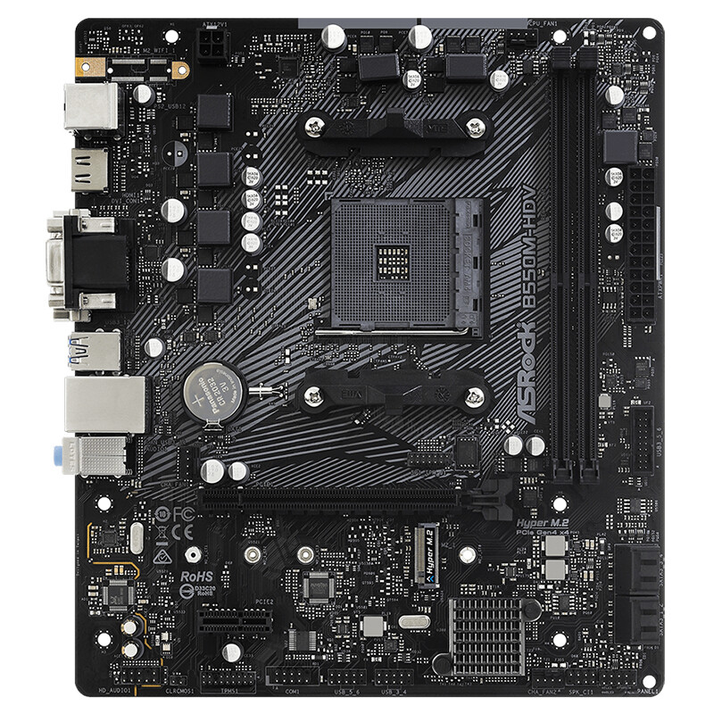 For Asrock B550M-HDV Motherboard AM4 DDR4  DVI VGA Mainboard Tested