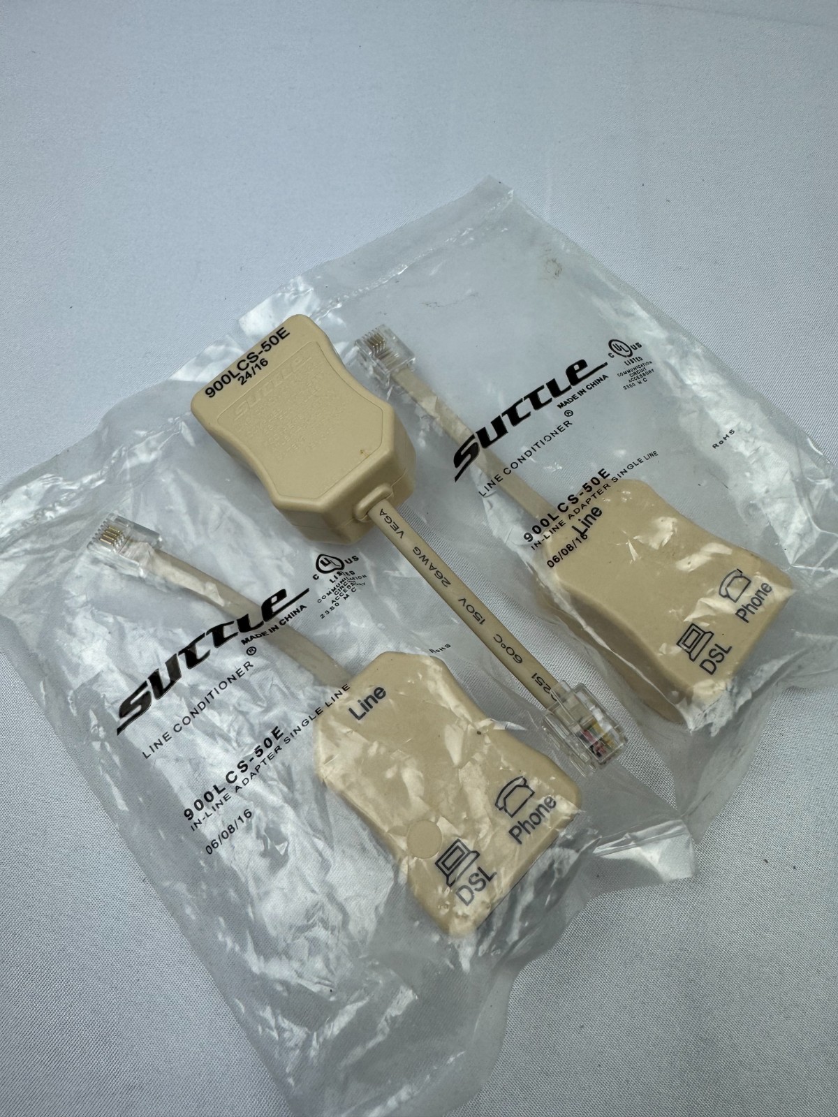 3 Suttle Line Conditioner Single In-Line Adapters Phone DSL Model 900LCS-50E