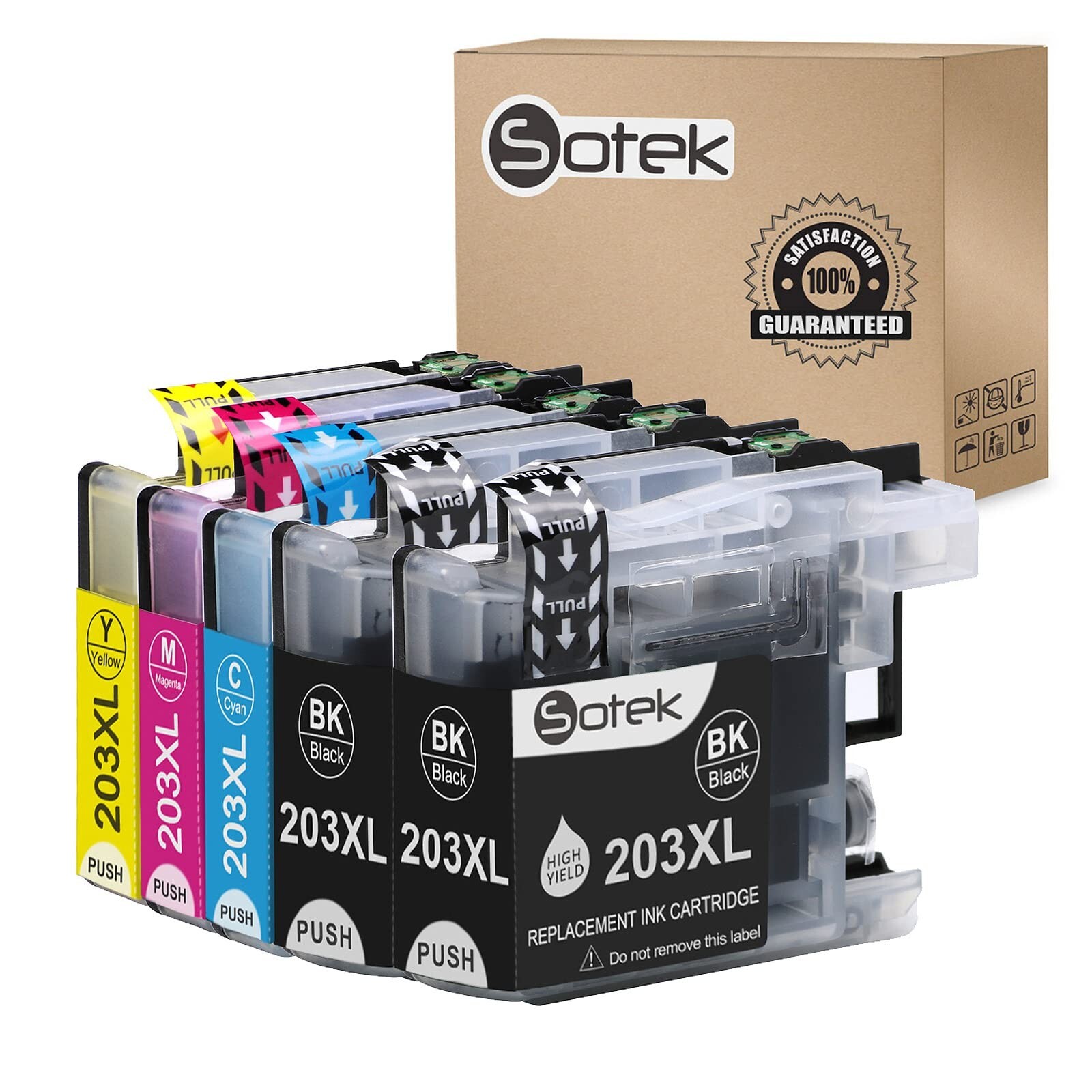 Sotek Compatible Ink Cartridge Replacement for LC203XL LC203 LC201, Use with ...