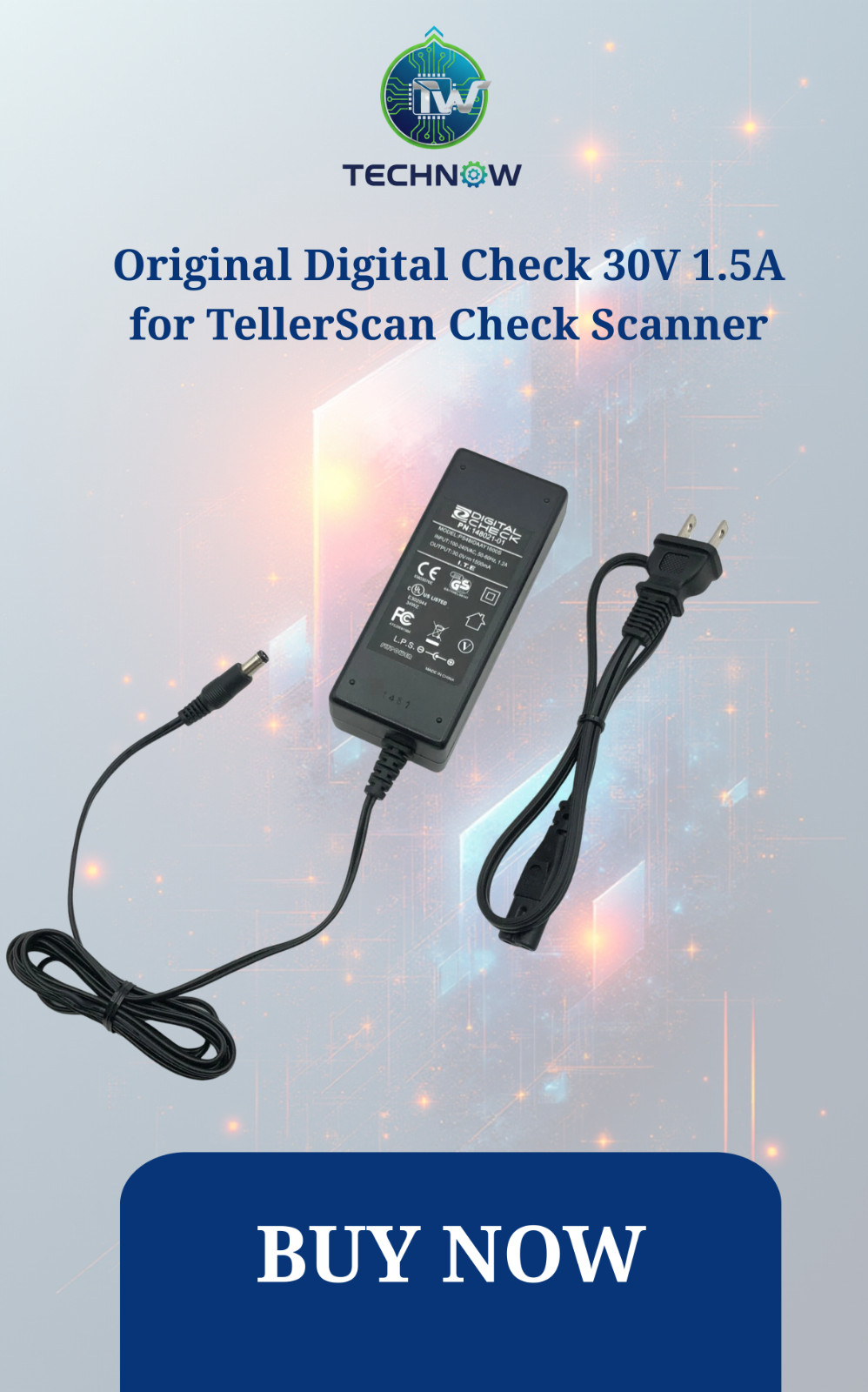 Original Digital Check 30V 1.5A for TellerScan TS215 TS230 TS240 Check Scanner