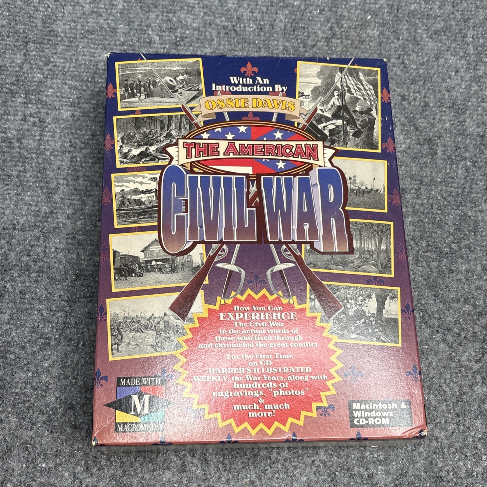 The American Civil War A Nation Divided PC Mac CD-ROM 1996 Big Box