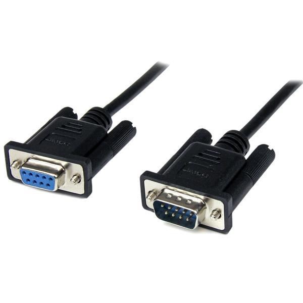 StarTech.com SCNM9FM2MBK 2M BLACK DB9 MODEM CABLE 2m Black RS232 Serial Zero ~E~