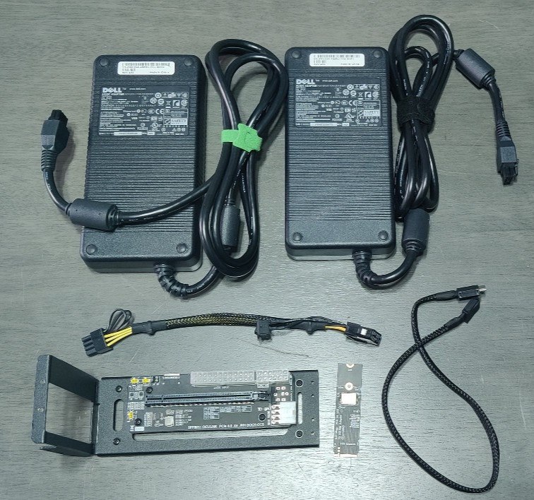 Full kit 400W+ External GPU eGPU Oculink NVMe PCIE 4.0 Dock - Laptop SFF Micro