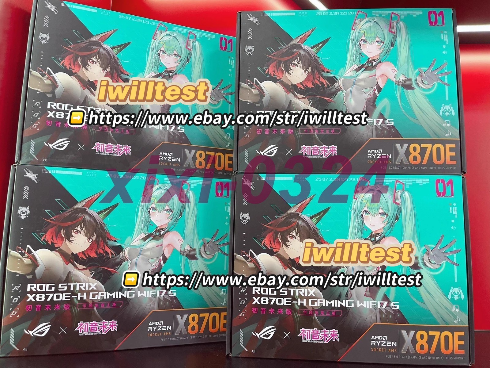 1PCS ROG X870E Hatsune Miku Edition Motherboard DDR5 AM5 ATX for Gaming PC FEDEX
