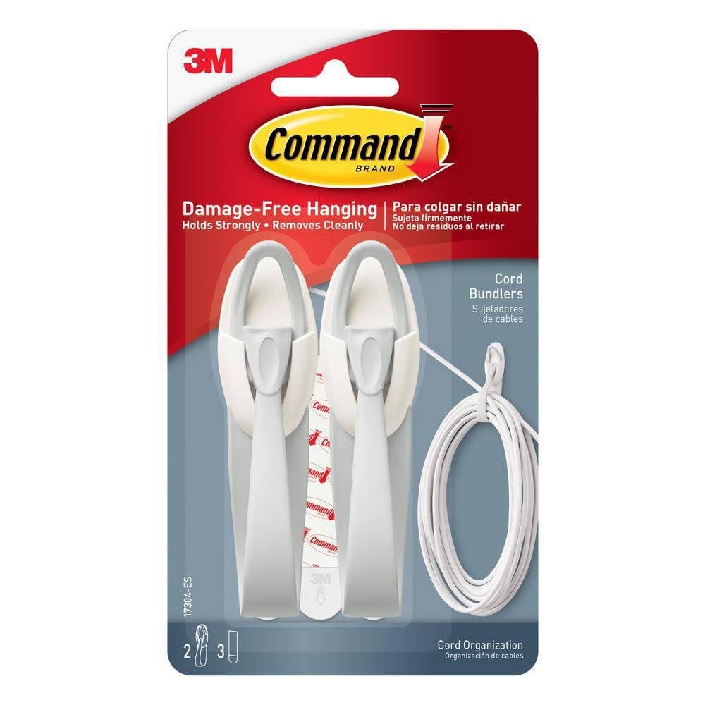 Command Cord Bundlers, Organizer, 2-Bundlers Per Pack, Sold As 4-Packs