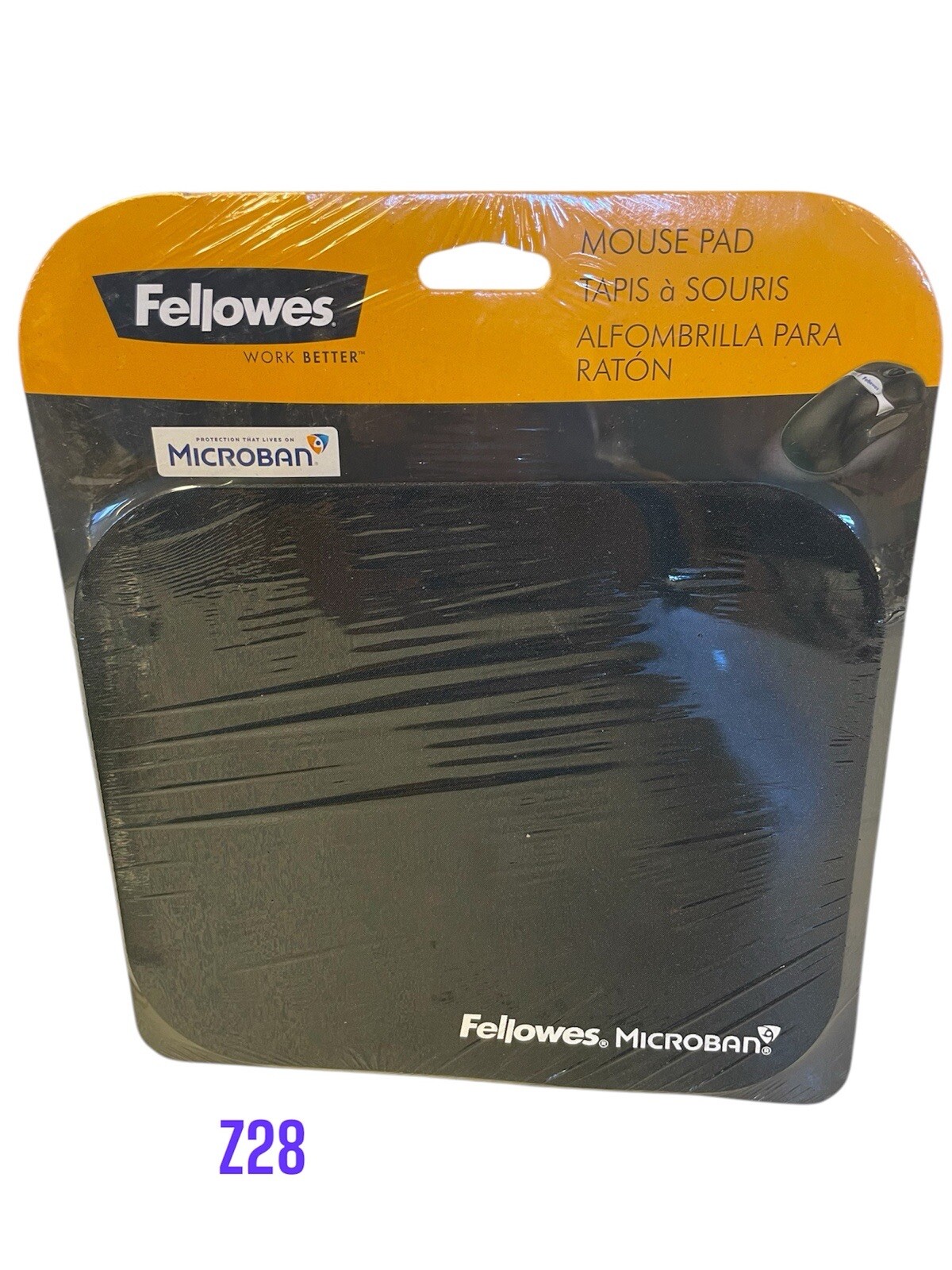 Fellowes Microban® 8" x 9" Mouse Pad, Black New In Sealed Package. 