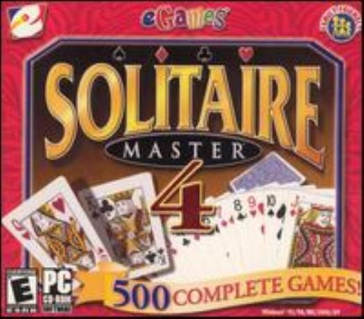 Solitaire Master 4 PC CD one two three four deck, 500+ card games & variations