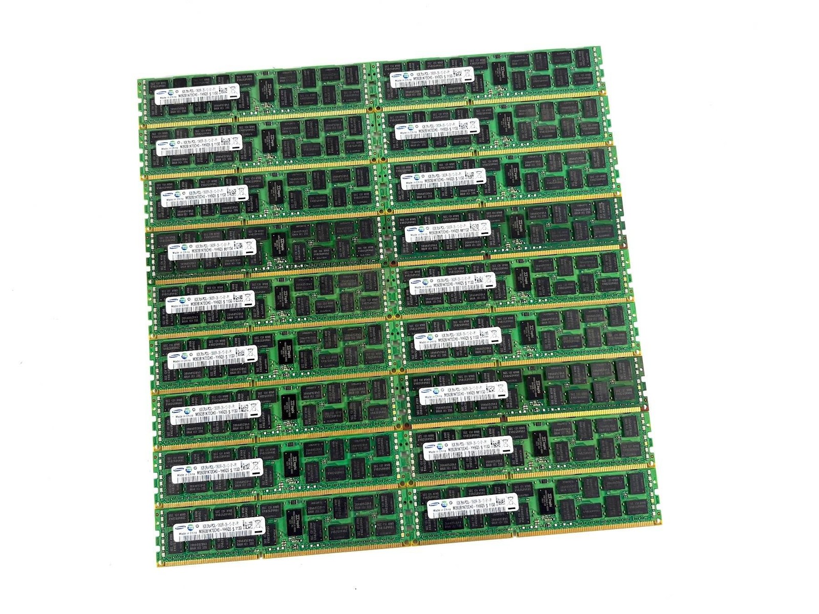18x Samsung 8GB 2Rx4 PC3L - 10600R-09-10-E1-P1 Server RAM Memory