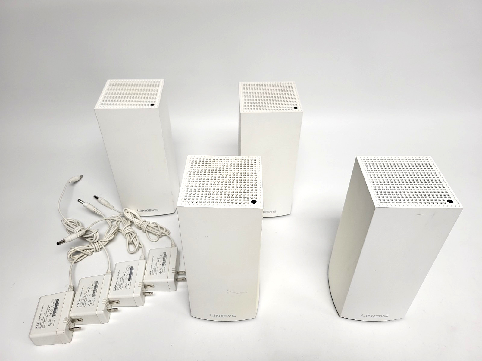 Lot of 3 Linksys MX4000 Velop Router Dual-Band WiFi 6 with Adapters
