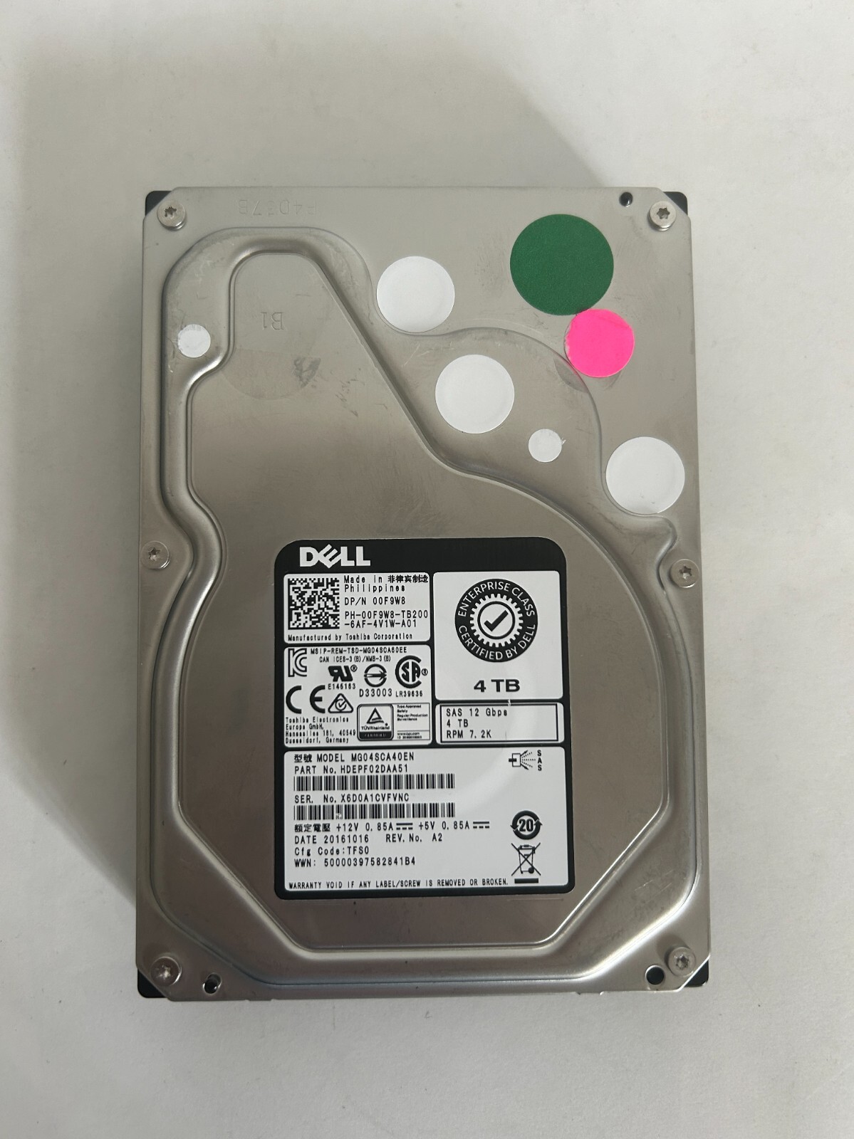 Dell MG04SCA40EN 3.5" 4TB SAS Internal Hard Drive