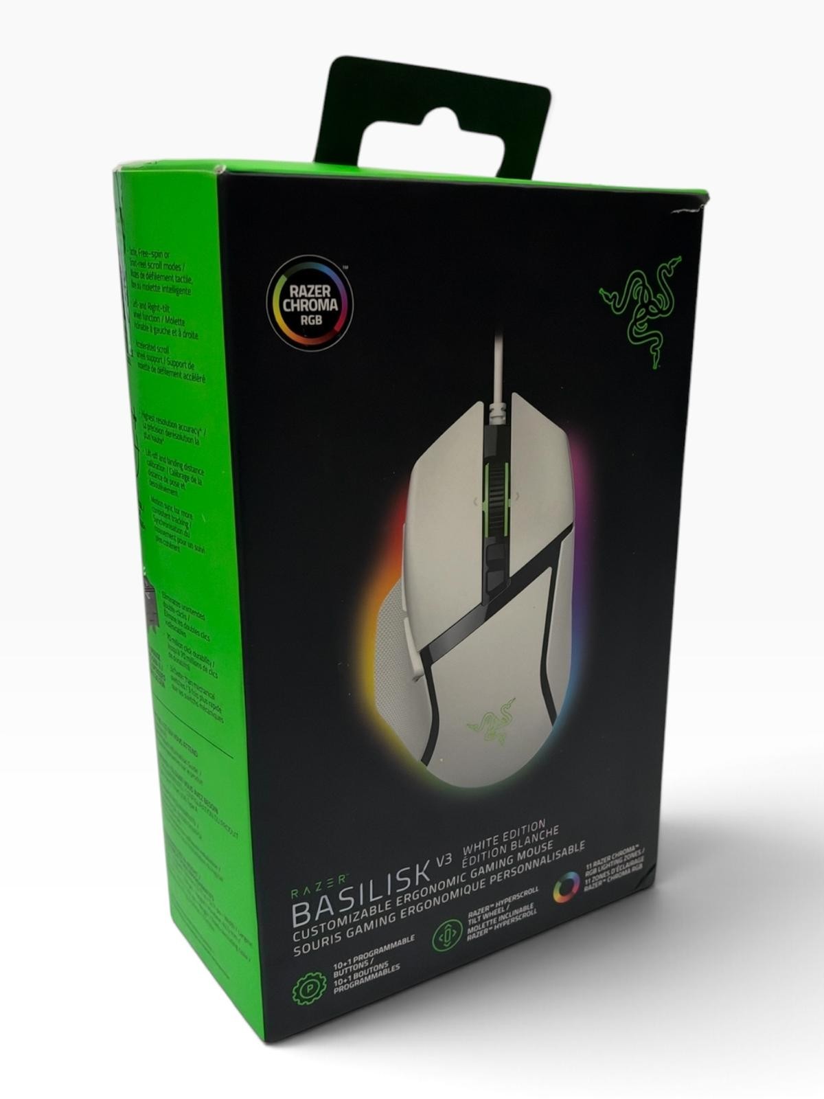 Razer Basilisk V3 Wired Gaming Mouse – White - OPEN BOX