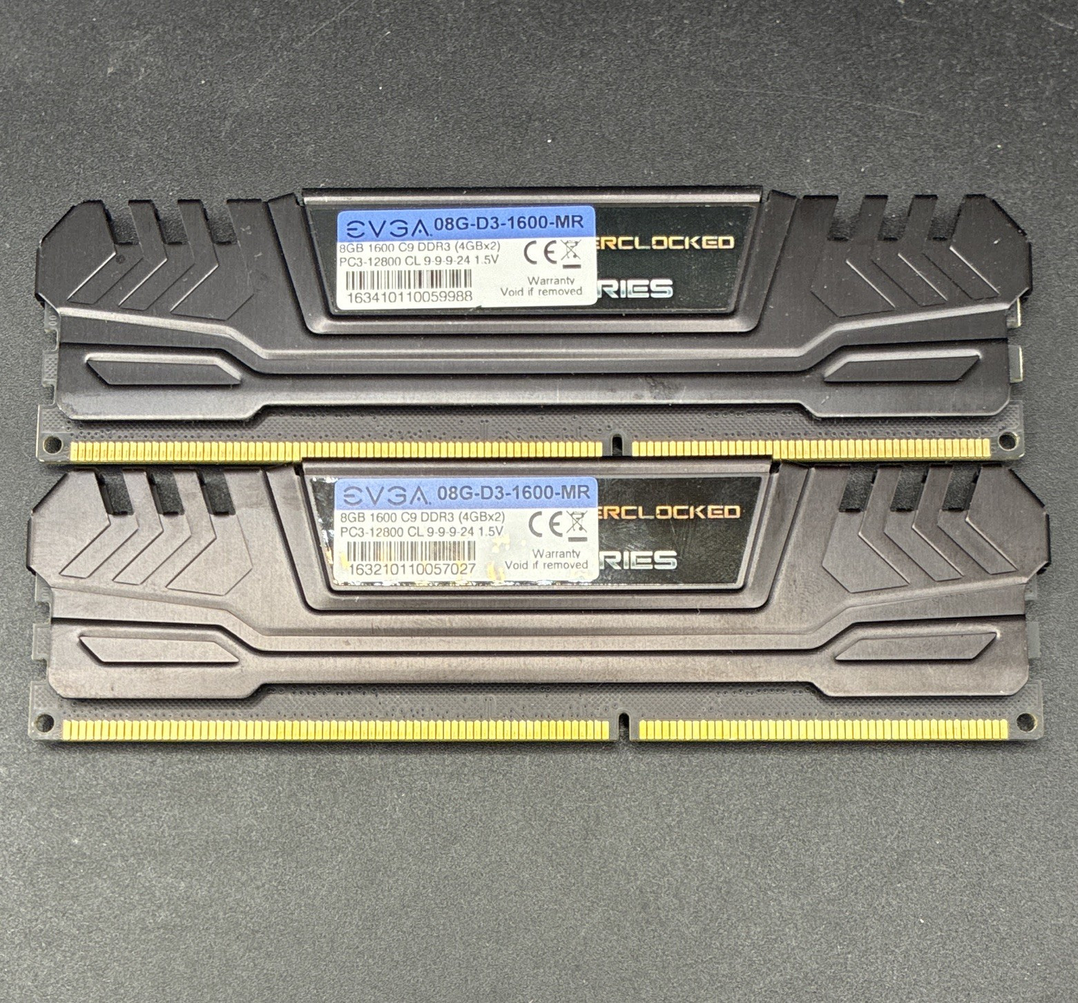EVGA 8GB (2x4GB) DDR3 PC3-12800 1600MHz 240-Pin DIMM Non-ECC Unbuf