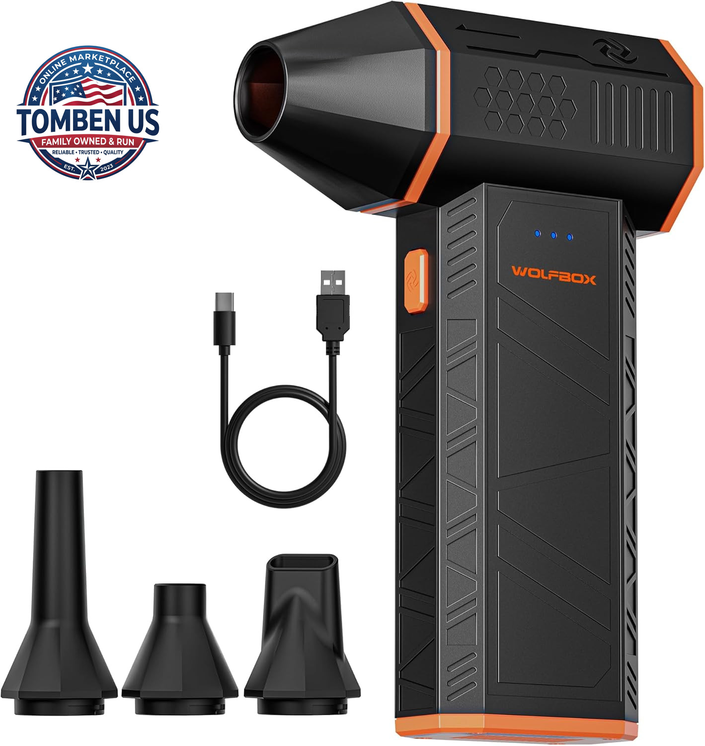 Megaflow 50 Compressed Air Duster, 110,000 RPM, 3-Gear Adjustable