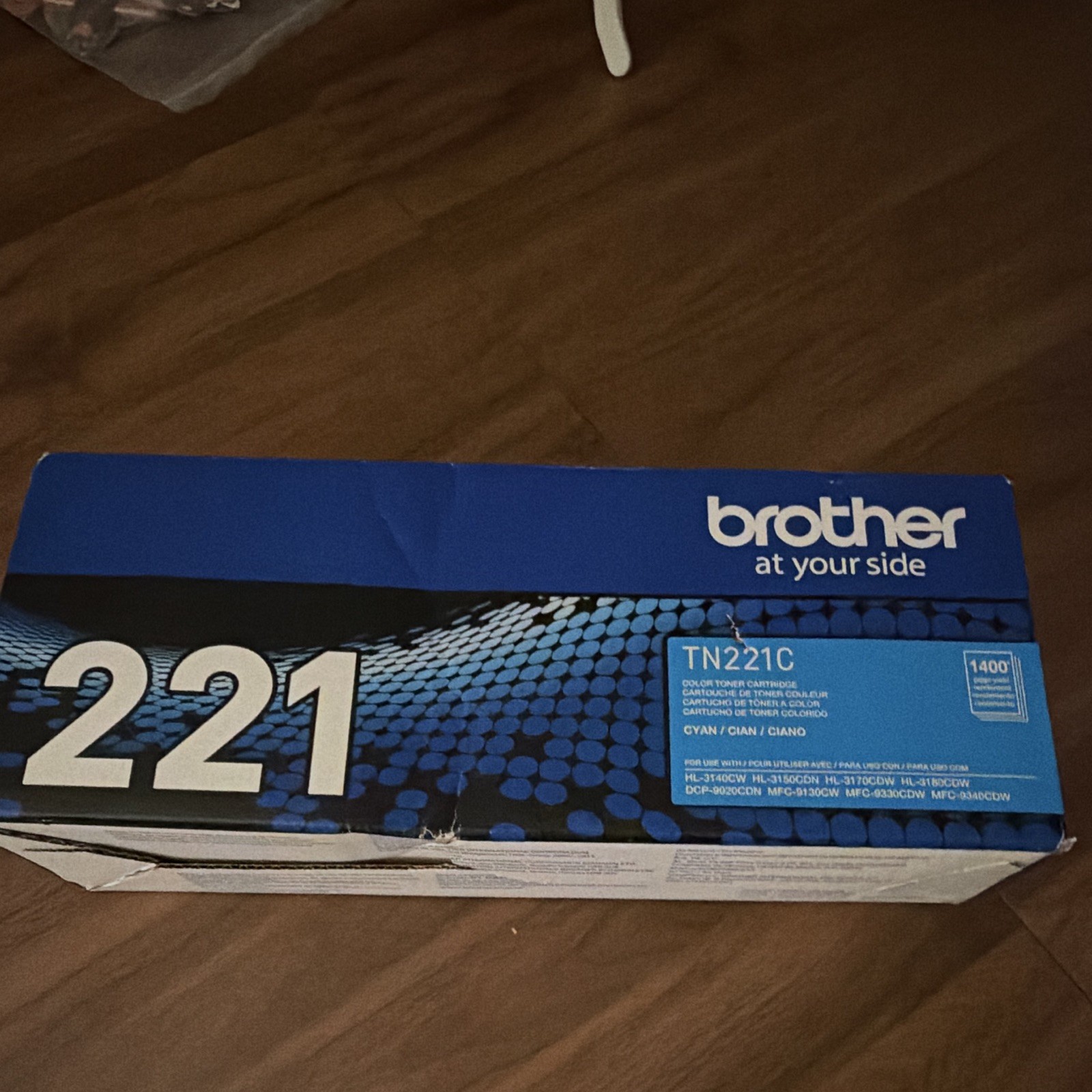 Brother TN221C Genuine Original Cyan Laser Toner for HL-3170CDW HL-3150CDN