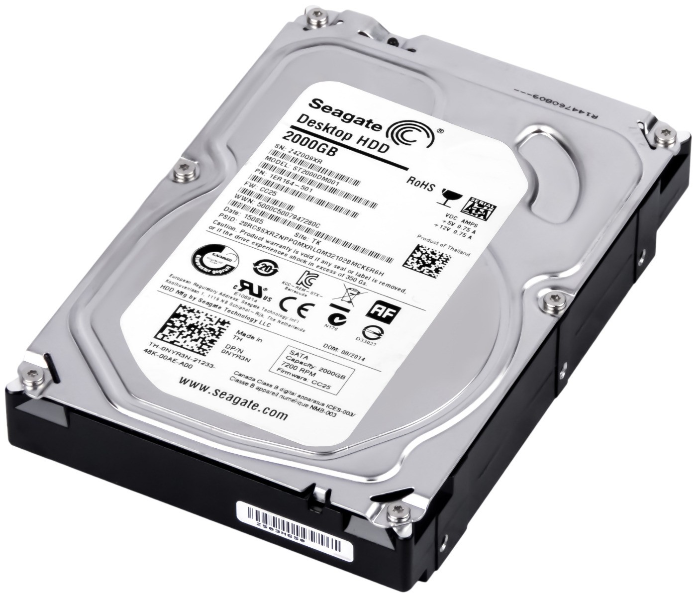 HARD DRIVE DELL 0NYR3N 2TB 7.2K 64MB SATA III 3.5 inch ST2000DM001