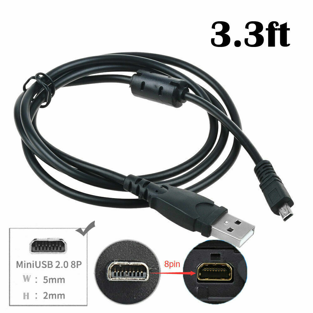 Fite ON USB Battery Charger Data SYNC Cable Cord For Nikon Coolpix P500 camera