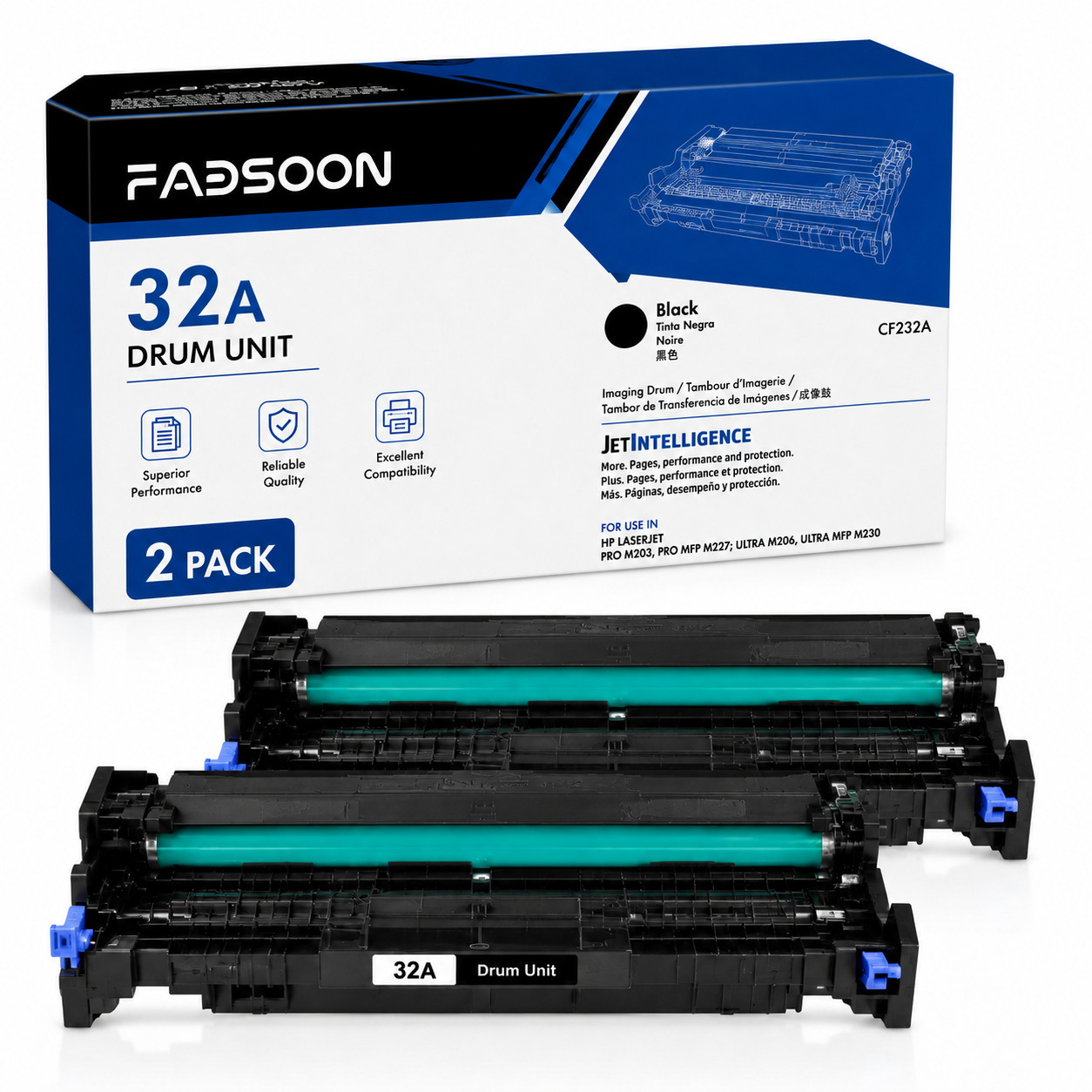 32A CF232A 2PK BK With Chip Drum Unit for M203dw M227fdw M227fdn M203dn M227sdn
