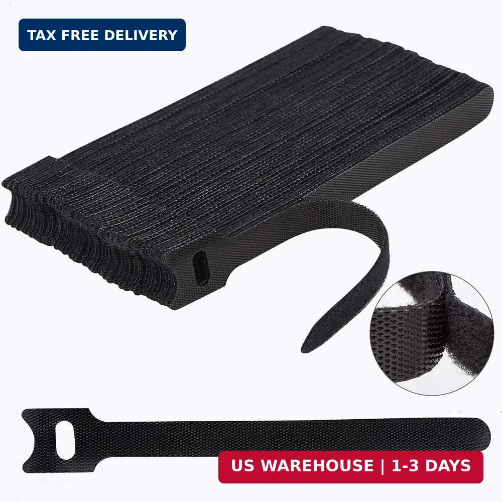 Nettbe 60 PCS 6 Inches Reusable Cable Ties, Adjustable Cord Straps Wire Organize