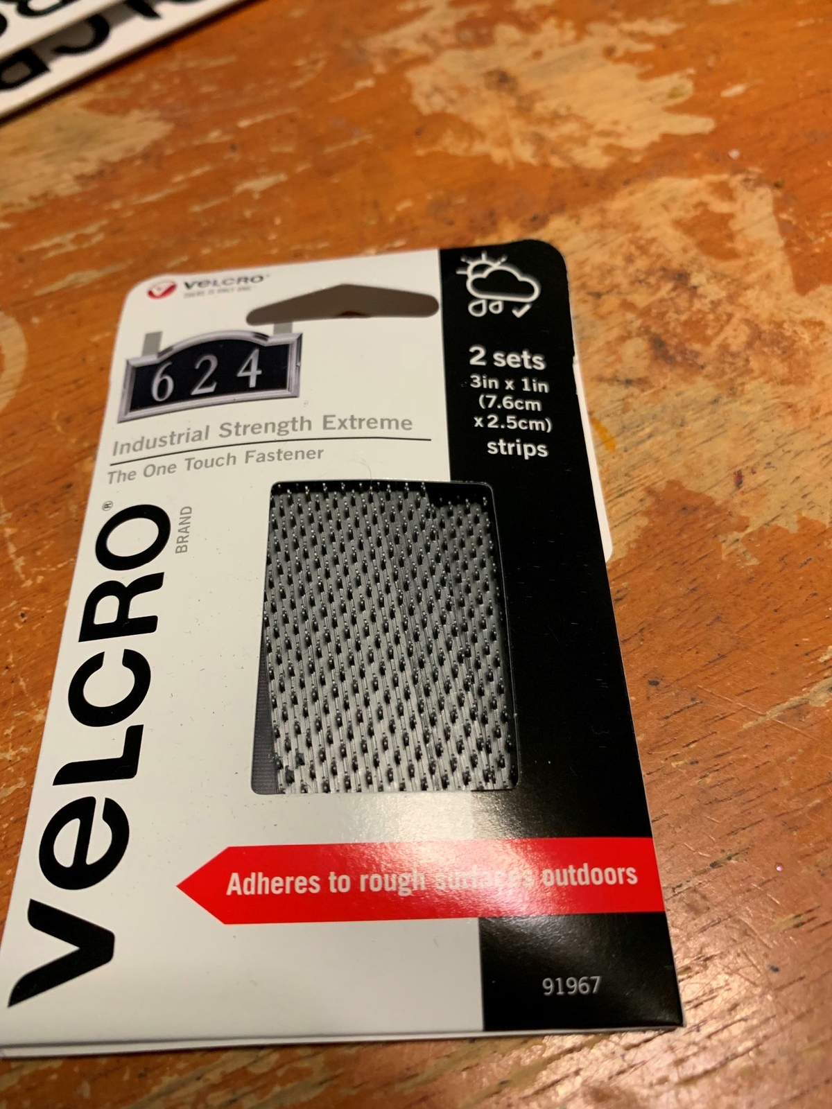NIP VELCRO Brand Industrial Strength Extreme 3 inch x 1 inch 2 strips Outdoors