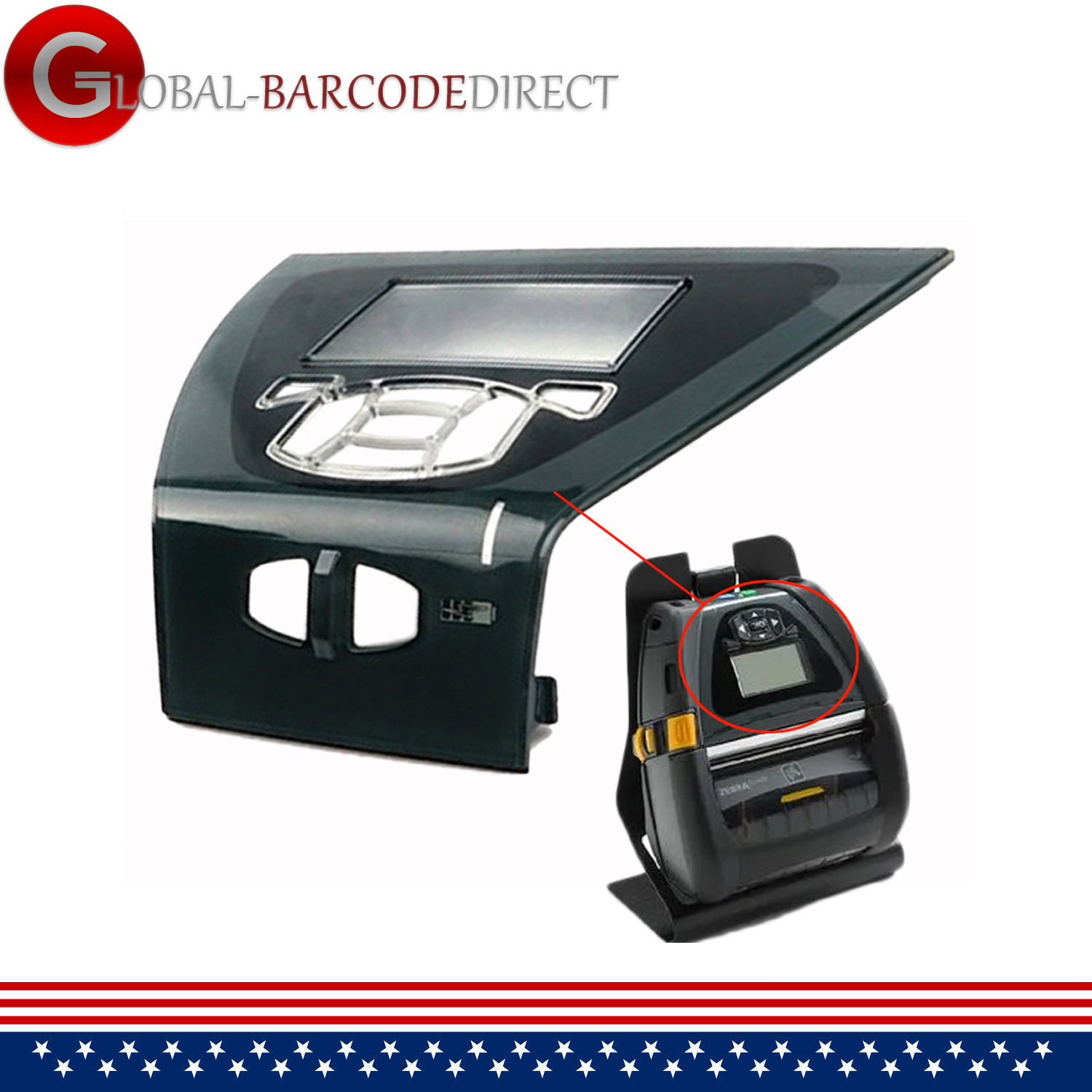 LCD & Keypad Front Cover Replacement for Motorola Zebra QLN420 Mobile Printer
