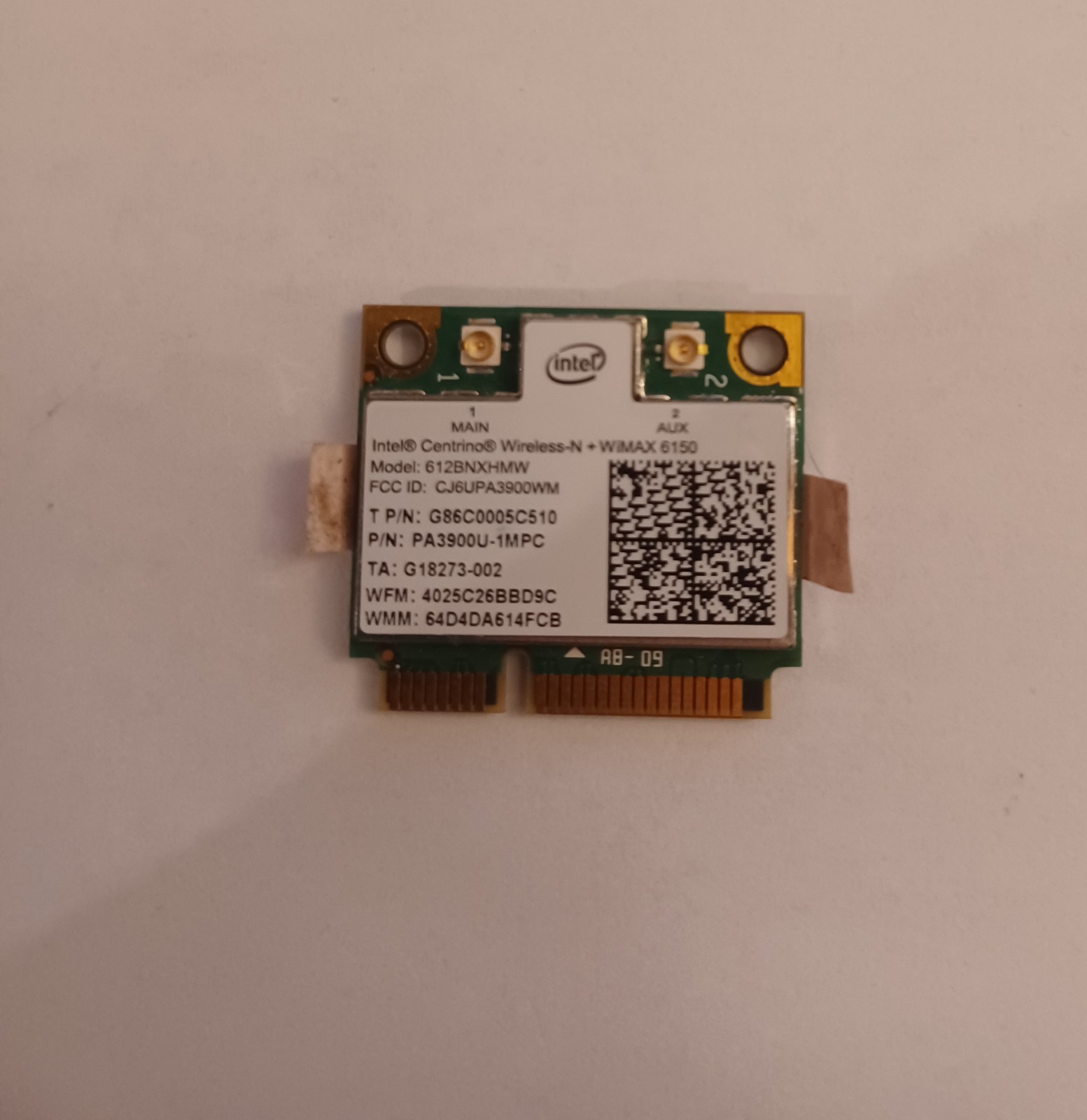  Intel Centrino Wireless-N WiMAX 6150 612BNXHMW b/g/n PCIe Half