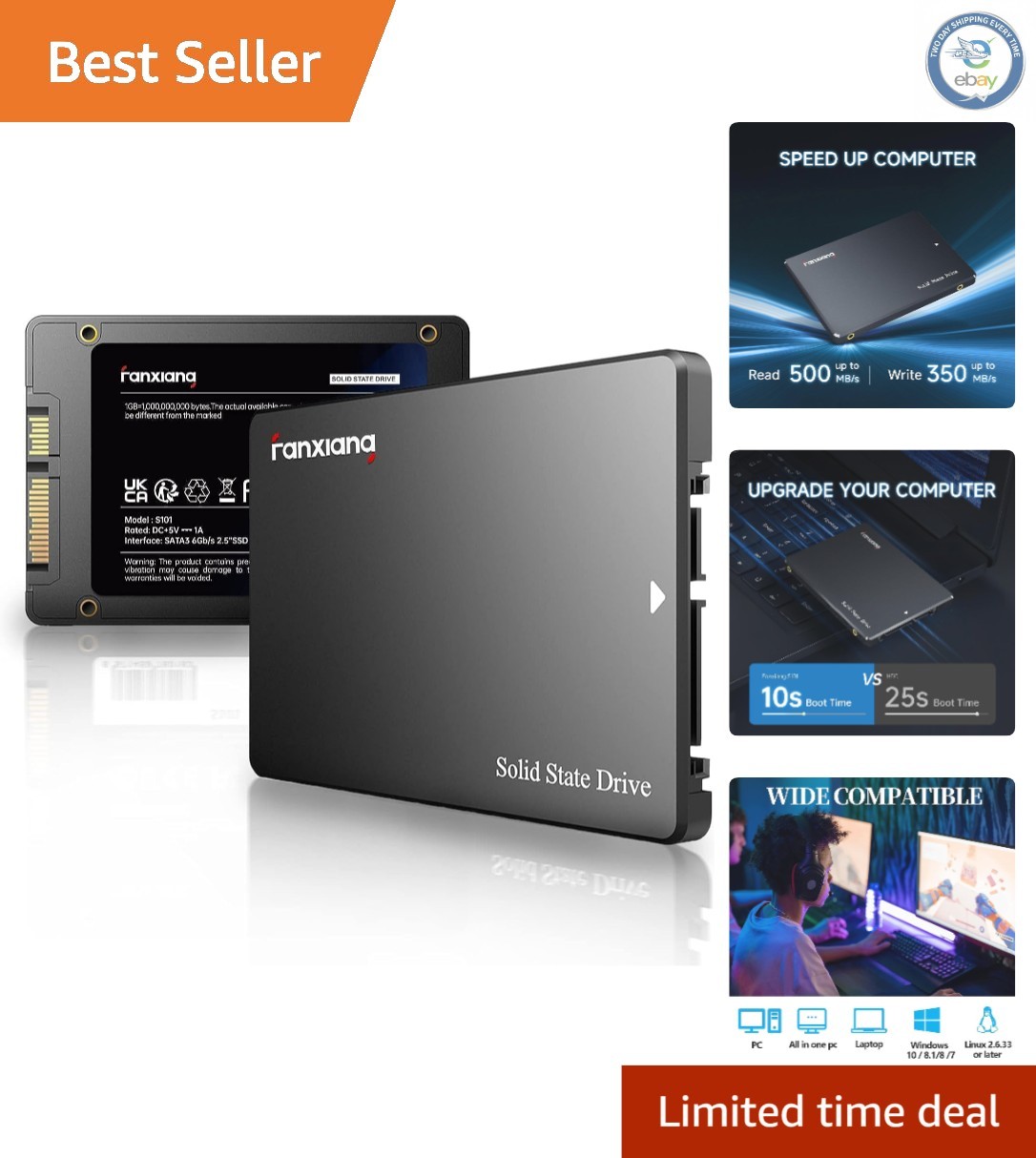 Reliable 128GB Solid State Drive - 3-  & High-Speed Performance