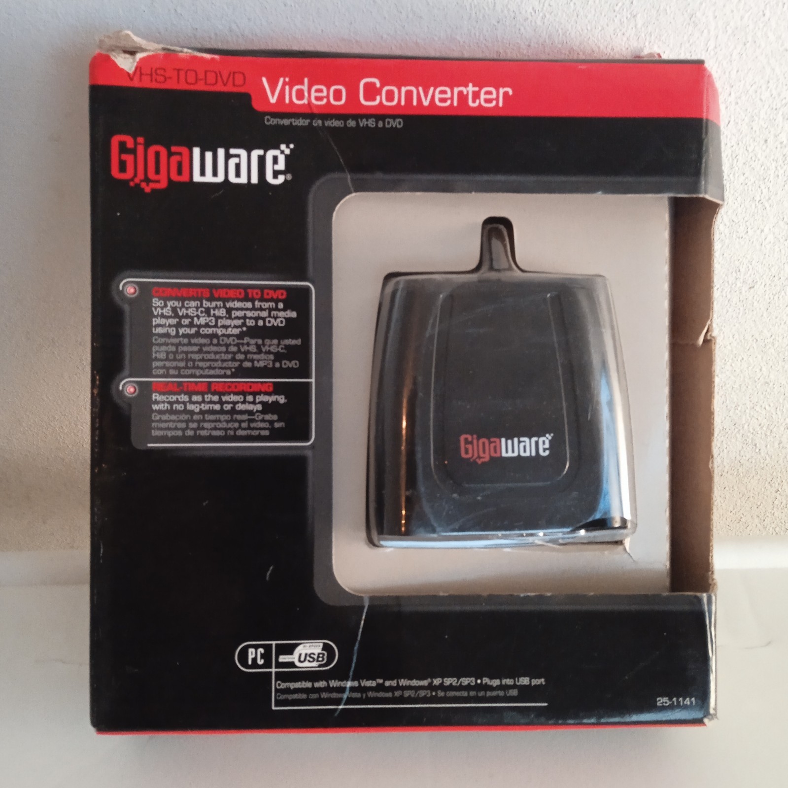 Gigaware VHS-to-DVD Converter 25-1141 -Brand New - Open Box