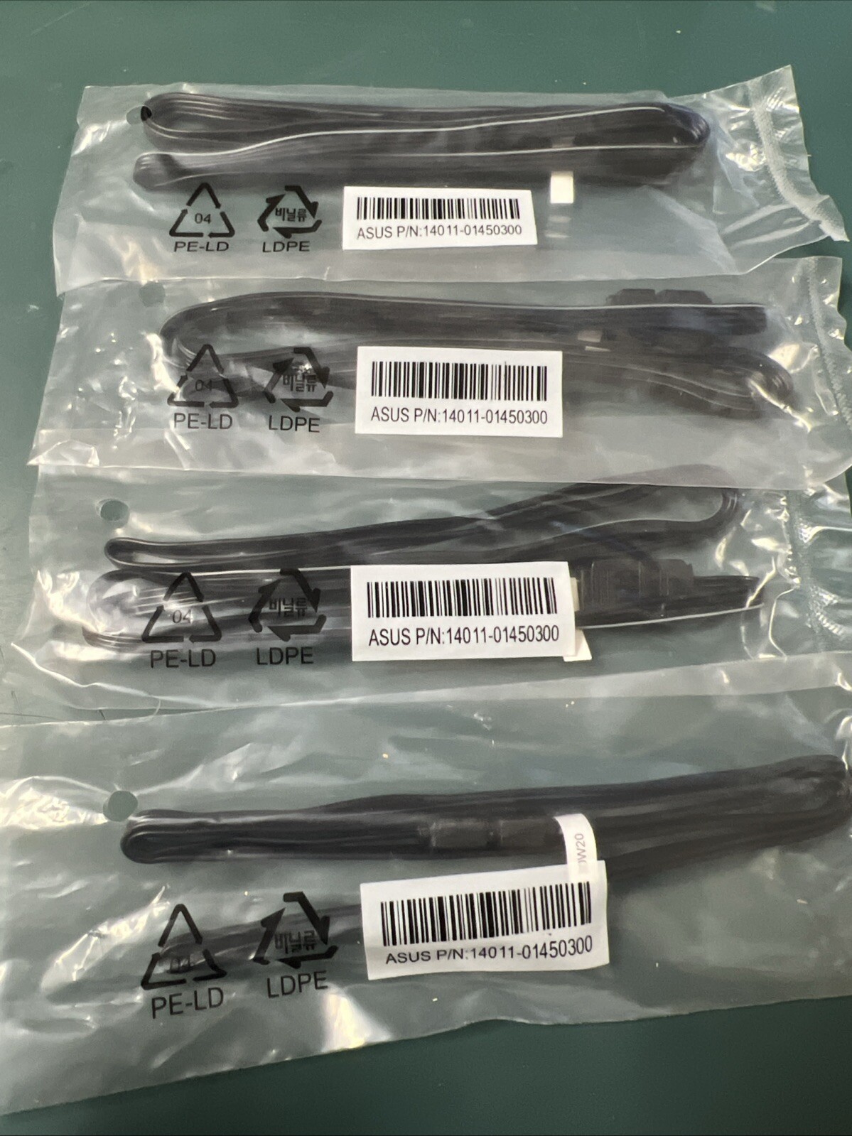 LOT OF 4 ASUS Case RGB LED Cable  - Part Number: 14011-01450300