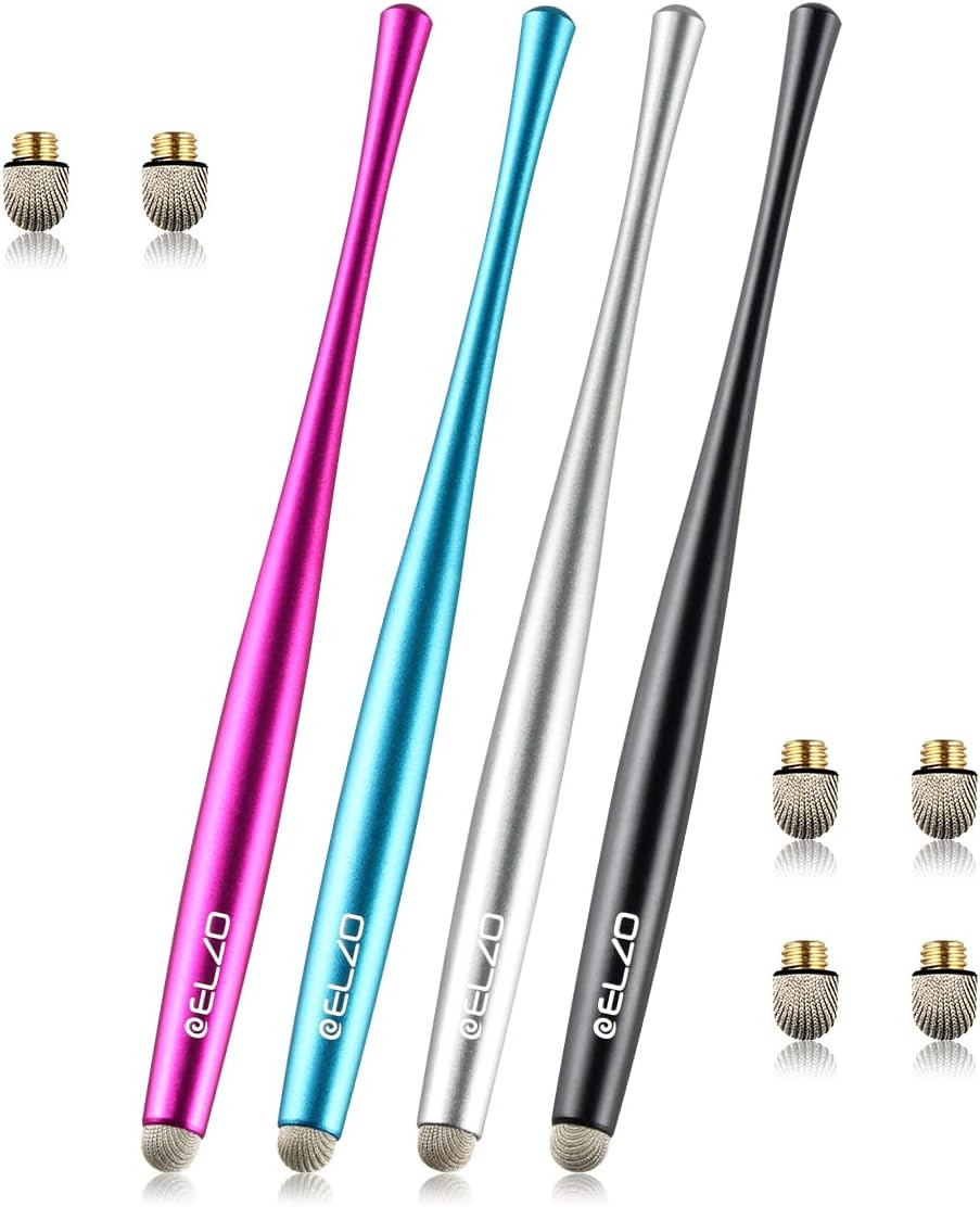 Capacitive Stylus Pens Premium Metal Slim Combo 4 Pcs Tips for All Touch Screens