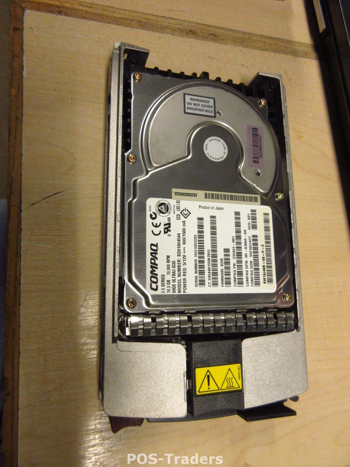 Compaq BD01864544 232431-001 18.2GB Ultra-160 SCSI HDD LVD/SE SCA 80-Pin 10K rpm