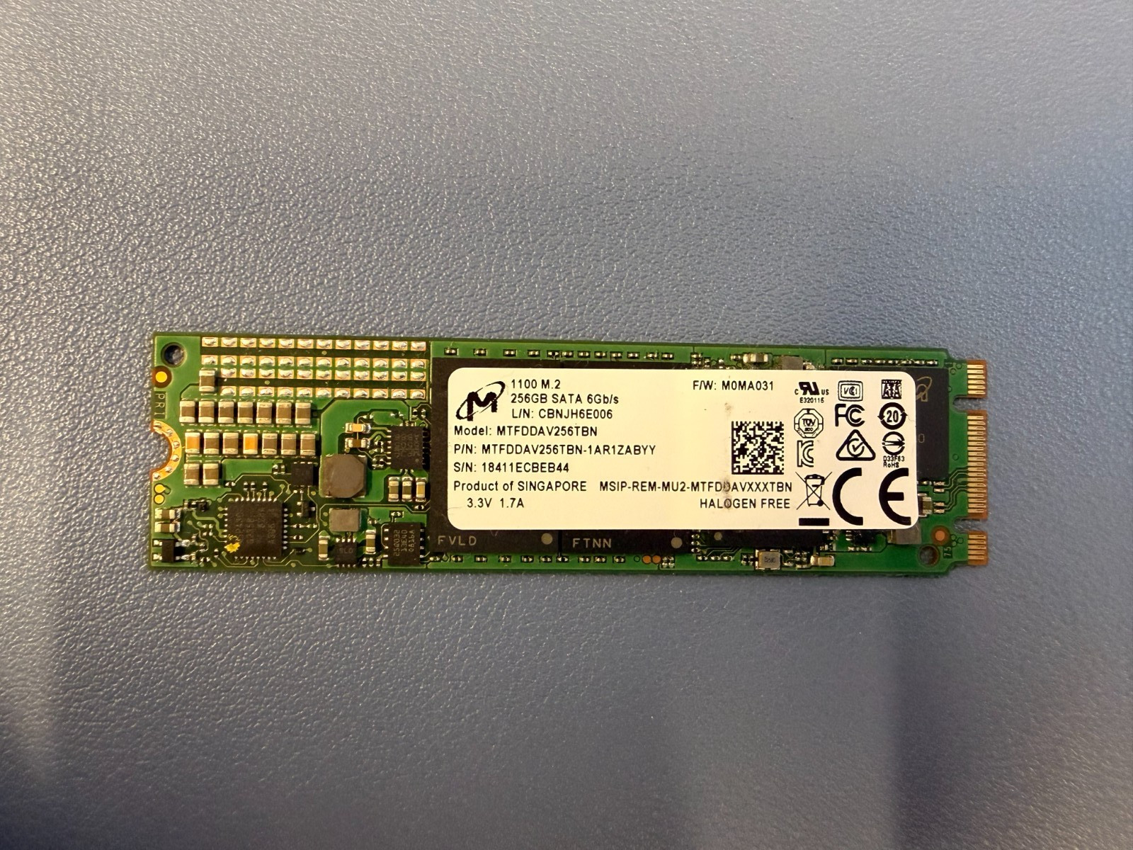 Micron MTFDDAV256TBN 1100 M.2 256GB Solid State Drive