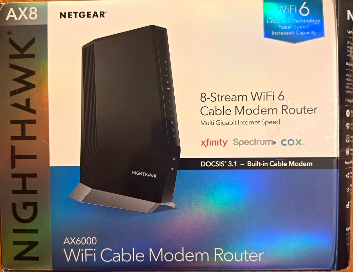 NETGEAR Nighthawk AX8 AX6000 WiFi 6 DOCSIS 3.1 Cable Modem Router