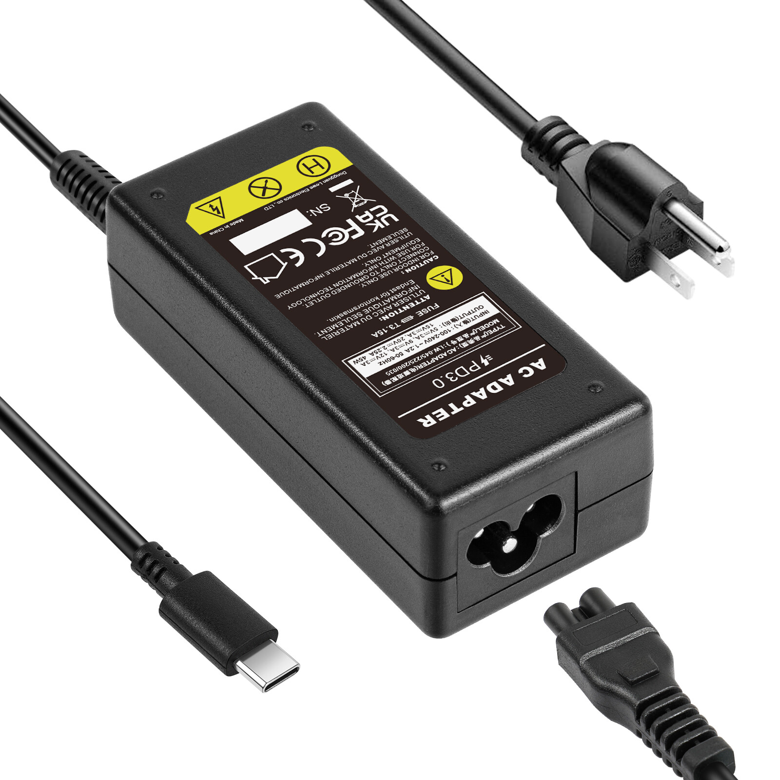 Lot For Lenovo ThinkPad Laptop AC Adapter Power Supply Type-C Charger 45/65/90W