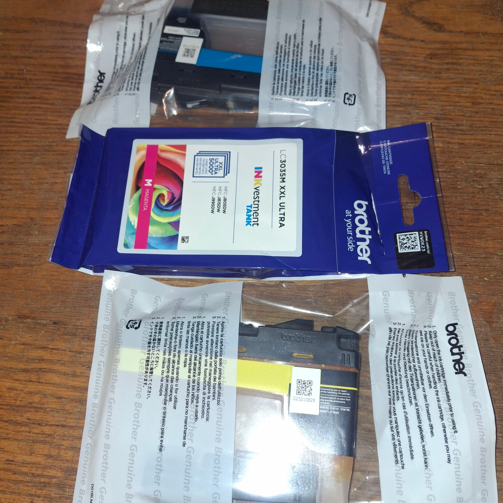 Genuine Brother LC3033 XXL Inkvestment Tank Ink Cartridge Set 3pc M C Y NOB