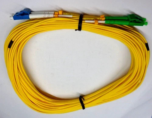 15M 50FT LC/APC to LC/UPC OS2 Single Mode Duplex OFNR Riser Fiber Patch Cable