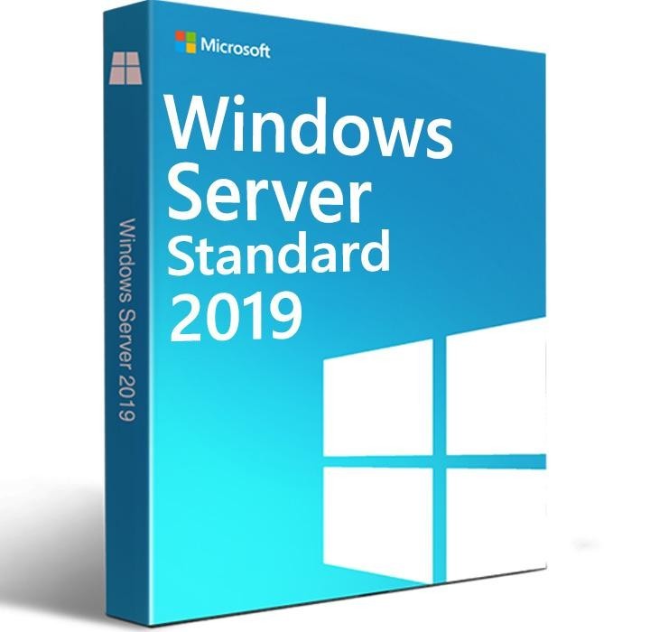 Windows Server 2019 Standard Edition with 5 CALs. Retail License, English.