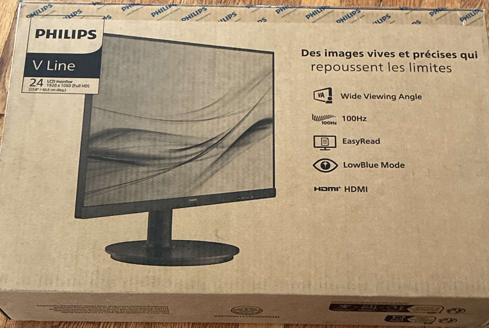 Philips V Line 241V8LB/27 24" LCD Monitor 1080p 100Hz HDMI LowBlue Black