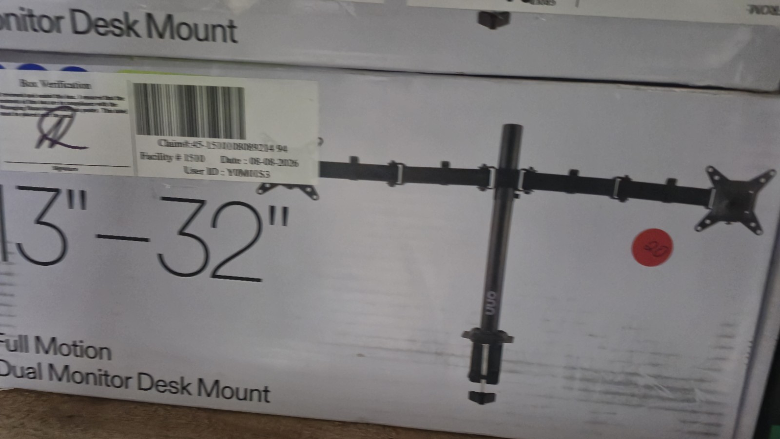 onn. Full Motion Dual Monitor Desk Mount 13-32in VESA 75x75/100x100 Black