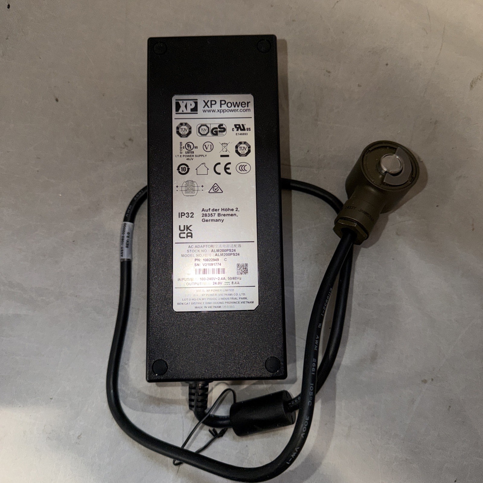 XP Power ALM200PS24 24V Single Unit Power Supply NEW OPEN