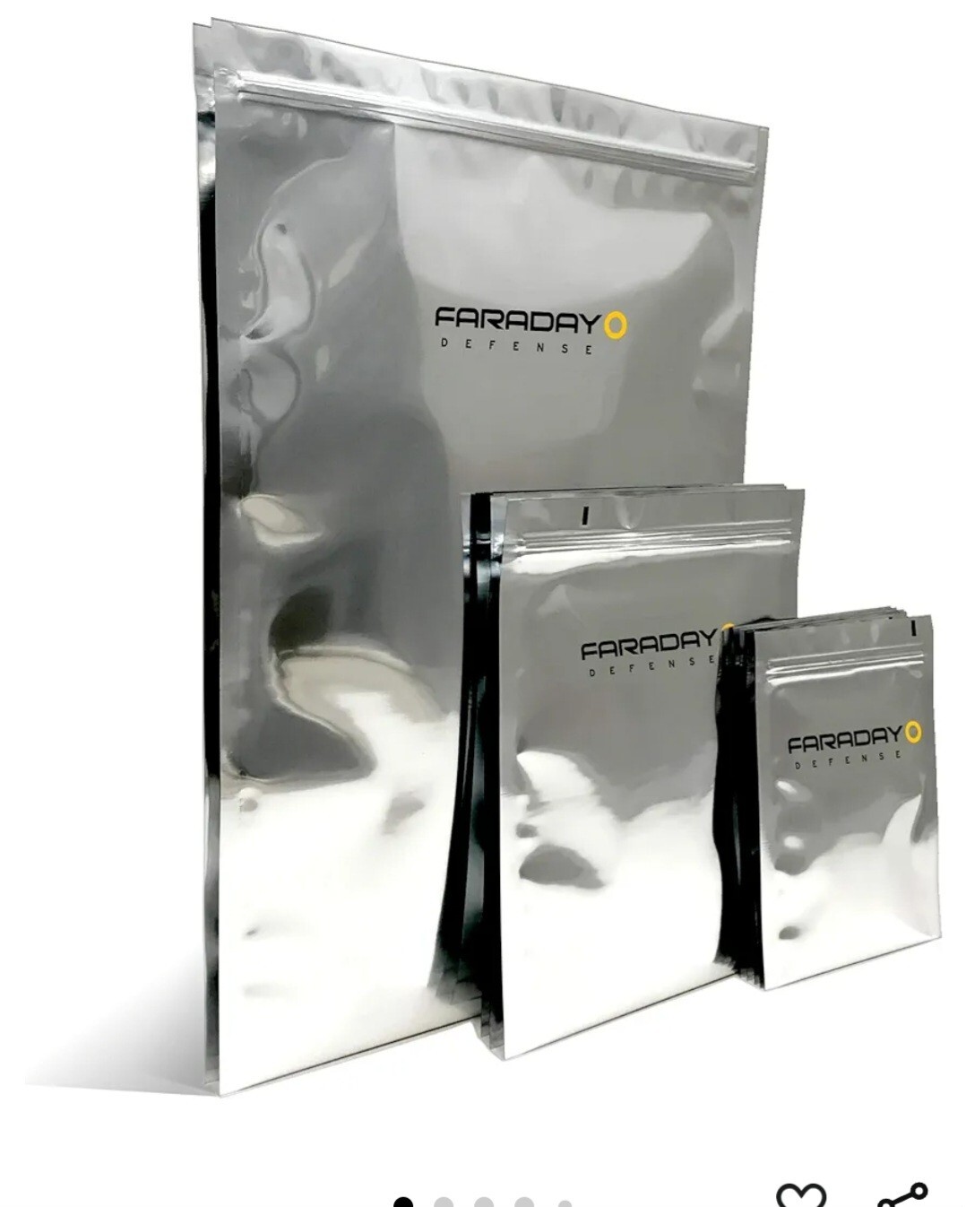 5pc Kit NEST-Z Faraday Bag EMP/Solar-Flare Prepper Ultra Thick - Military Gra...