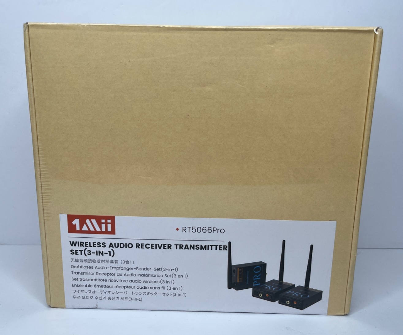 1Mii RT5066 Pro 3-in-1 Wireless Audio Transmitter & 2 Receivers Subwoofer Kit