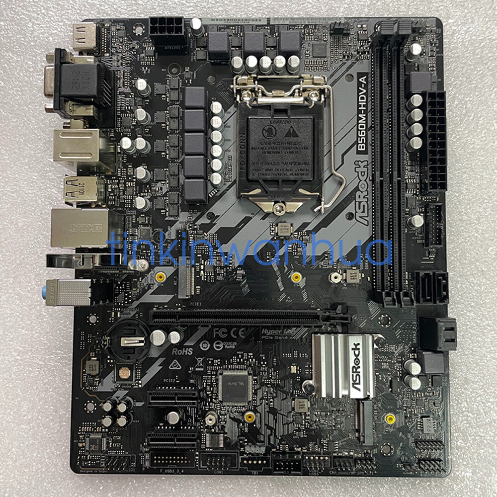For ASRock B560M-HDV-A Motherboard LGA1200 DDR4 VGA+DVI+Micro ATX