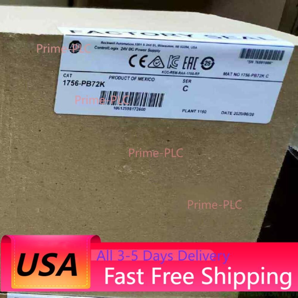 AB 1756-PB72K 1756PB72K 24V DC Power Supply New Allen Bradley US Free Tax