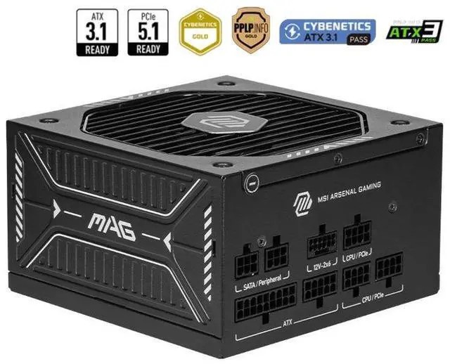MSI MAG A750GL PCIE 5.1 & ATX 3.1 Gaming Power Supply - Full Modular New