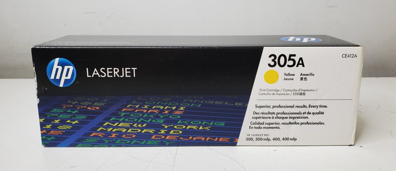 New/Sealed HP LaserJet 305A Yellow Print Cartridge (CE412A)
