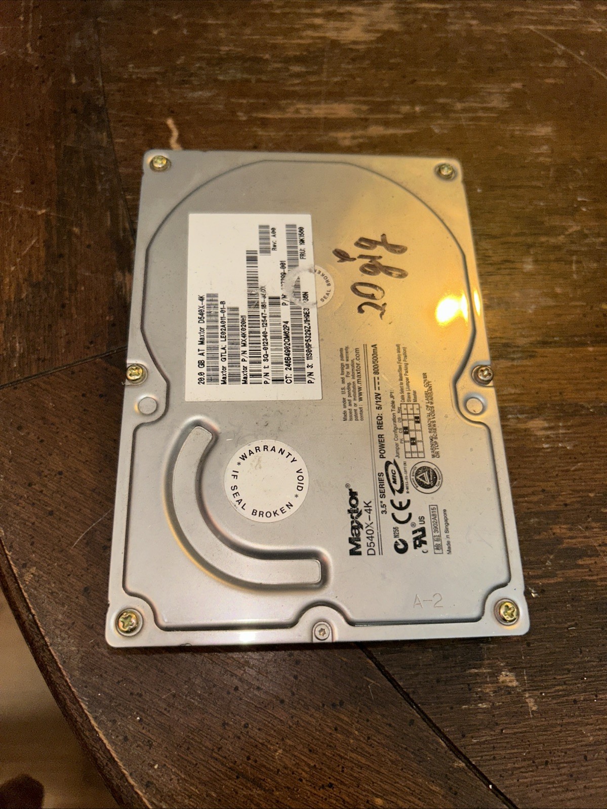 MAXTOR D540X-4K  IDE 20gb Untested