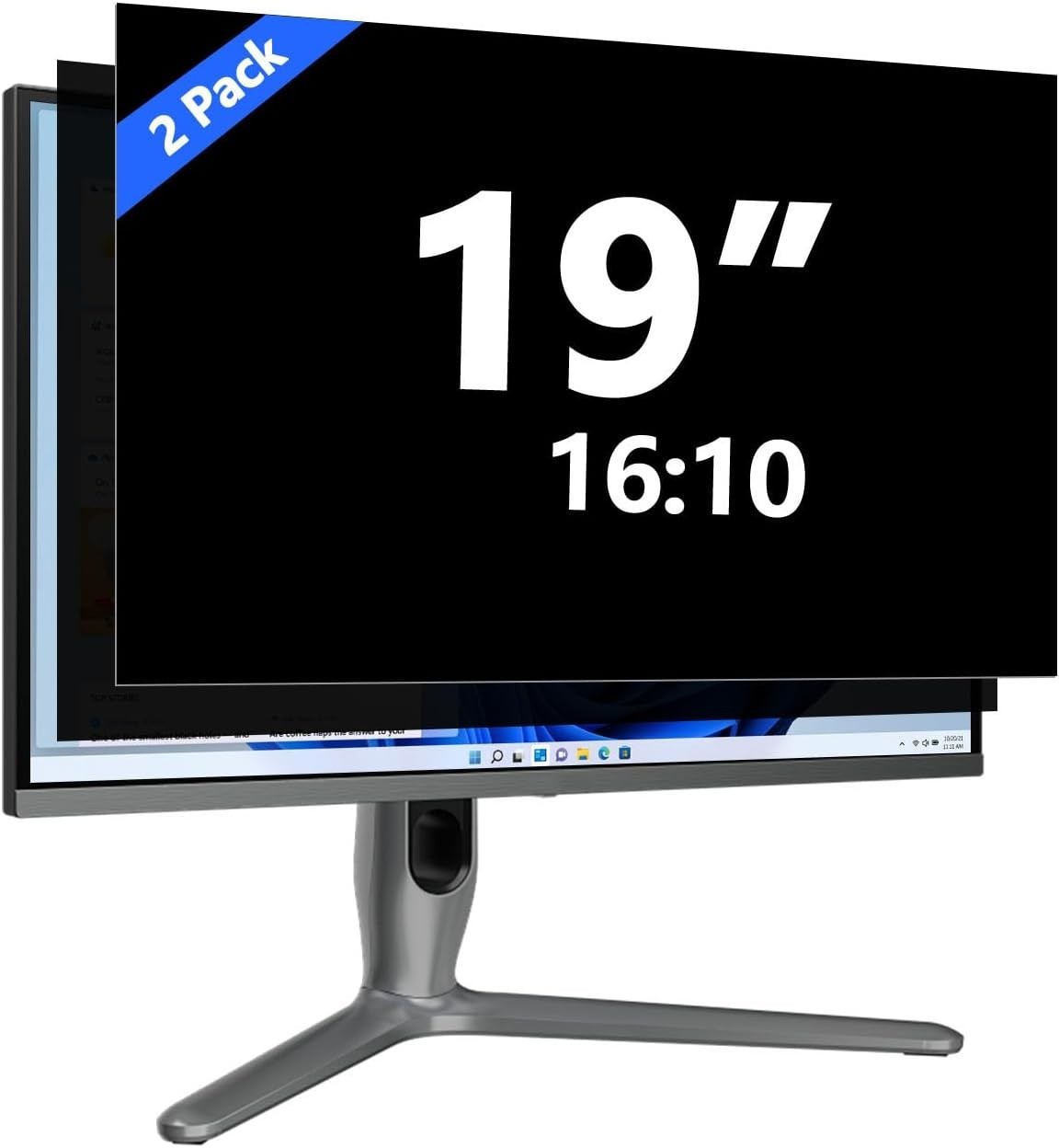 [2-Pack] 19 Inch Laptop Privacy Screen Protector | Removable | Anti-Glare Shield