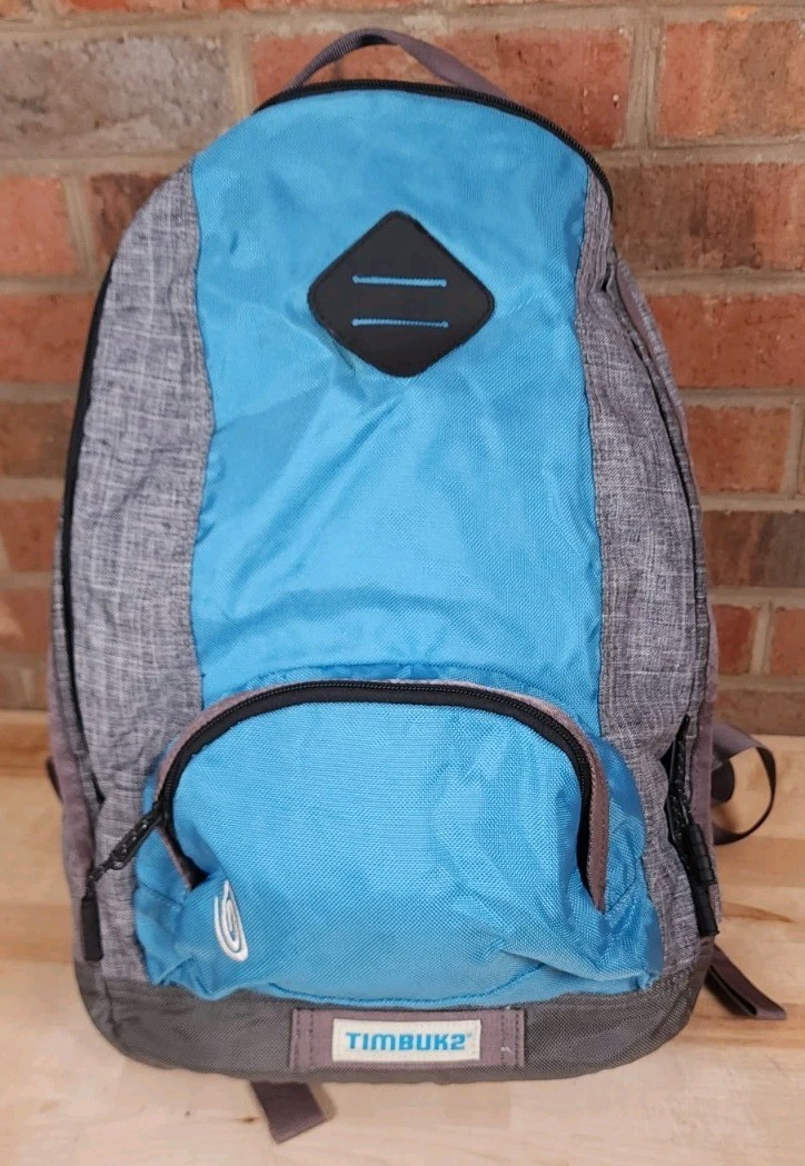 Timbuk2 Gray Blue Backpack Size Medium Travel Bag